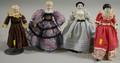Four China Shoulder Head Dolls