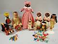 Group of Ten Dolls and Miscellaneous Toy Items