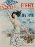 Howard Chandler Christy WWI Lithograph Fight or Buy Bonds Poster