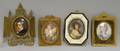 Four Framed Miniature Handpainted Portraits