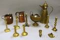 Ten Pieces of Brass and Copper Metalware