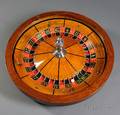 HC Evans  Co Painted and Inlaid Satinwood and Rosewood Roulette Wheel
