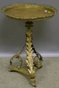 Rococostyle Cast Brass Traytop Table