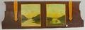 Polychrome Painted and Landscapedecorated Wooden Wagon Panel