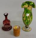 Three Pieces of Late Victorian Art Glass