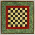Brassmounted Linoleumtype Parquetry Checkered Game Board
