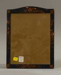 Chinoiserie Enameldecorated Black Lacquer Framed Table Mirror