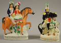 Two Staffordshire Ceramic Figurals of Royalty on Horseback