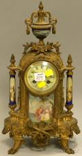 19th Century French Porcelainmounted Mantel Clock