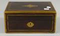 French Brass Inlaid Rosewood Veneer Jewelry Box
