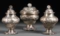 Three Sterling Silver Covered Containers