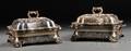 Pair of Sheffield Silver and Silverplated Servers and Covers