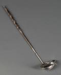 English Silver Punch Ladle with Baleen Handle
