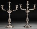 Pair of AustroHungarian Silver Threelight Candelabra