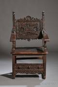 Carved Oak Armchair