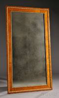 Large Fruitwood Veneer and Parcelgilt Hall Mirror