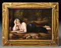 KPM Porcelain Plaque Depicting the Penitent Magdalene
