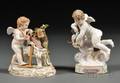 Two Meissen Porcelain Cupid Figures