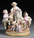 Meissen Pastoral Porcelain Figural Group of Children