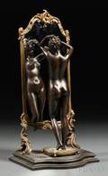 After Emile Pinedo French 18401916 Bronze Figure of a Nude Girl