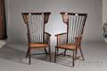 Pair of Highback Maple and Ash Chairs with Caning