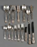 Gorham Melrose Pattern Sterling Silver Flatware Service for Twelve