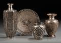 Four Persian Silver Items