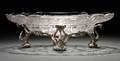 Gorham Athenic Art Nouveau Sterling Silver Stand and Cut Crystal Bowl