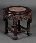 Export Carved Rosewood Tabouret