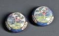 Pair of Miniature Enameled Boxes