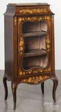 Marquetry inlaid rosewood vitrine