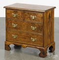 George III style burl veneer childs chest