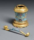 Cloisonne Water Coupe with Spoon
