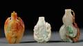 Three Jade Snuff Bottles