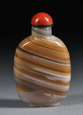 Banded Agate Snuff Bottle