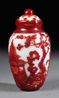 Peking Glass Covered Jar