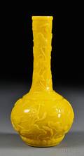 Yellow Peking Glass Vase