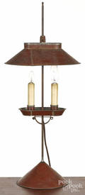 Contemporary Jerry Martin painted tin lamp