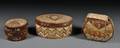 Three Micmac Birch Bark Boxes