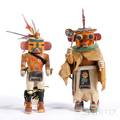 Two Hopi Polychrome Carved Wood Kachinas
