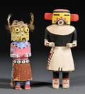 Two Hopi Polychrome Carved Wood Kachinas