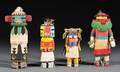 Four Polychrome Carved Wood Kachinas