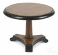 Miniature walnut circular center table