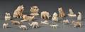 Large Group of Ivory Animal Carvings