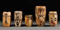 Five Hopi Polychrome Pottery Items