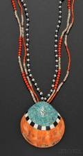 Southwest Spondylus Shell Inlaid Necklace