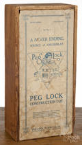 Set of  Peg Lock Construction Toy  wooden blocks