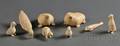 Eight Eskimo Carved Ivory Animals