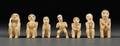 Seven Eskimo Carved Ivory Human Figures