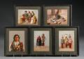 Five Framed Photochromes of Native Americans